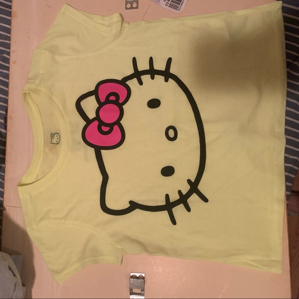 Neon hello kitty top